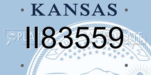 II83559 Kansas License Plate