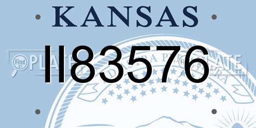 II83576 Kansas License Plate