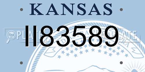 II83589 Kansas License Plate