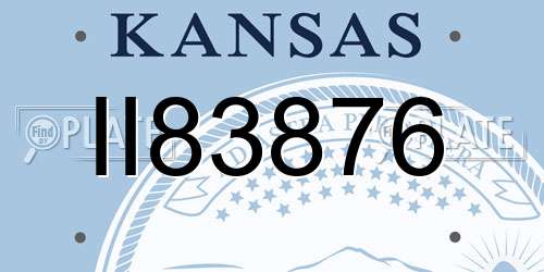 II83876 Kansas License Plate