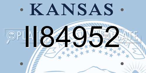 II84952 Kansas License Plate