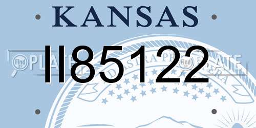 II85122 Kansas License Plate
