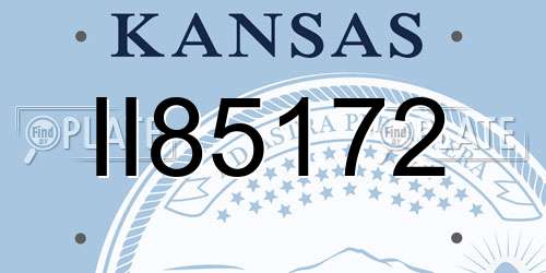II85172 Kansas License Plate