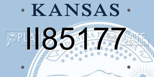 II85177 Kansas License Plate