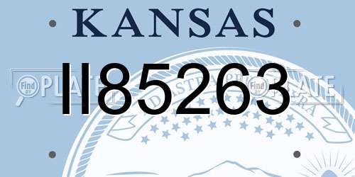 II85263 Kansas License Plate