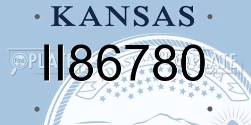 II86780 Kansas License Plate