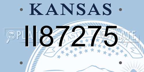II87275 Kansas License Plate