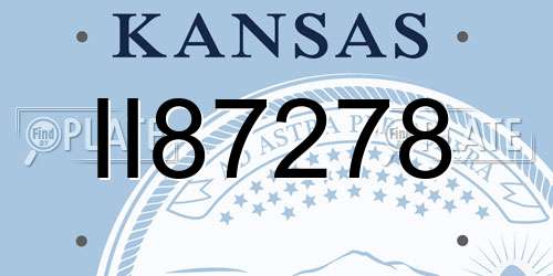 II87278 Kansas License Plate