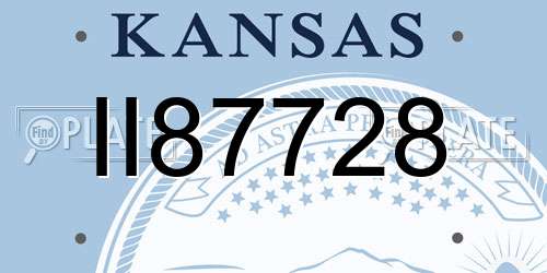 II87728 Kansas License Plate