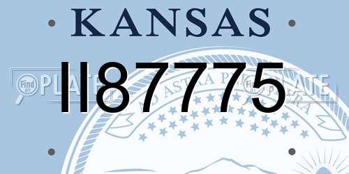II87775 Kansas License Plate