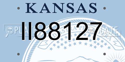 II88127 Kansas License Plate