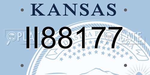 II88177 Kansas License Plate