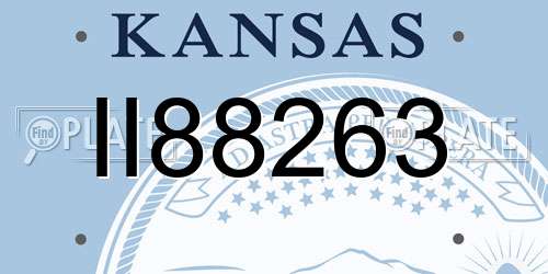 II88263 Kansas License Plate