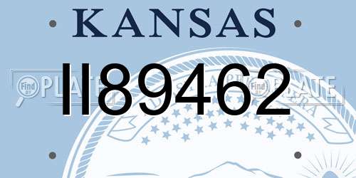 II89462 Kansas License Plate