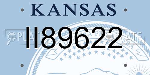II89622 Kansas License Plate