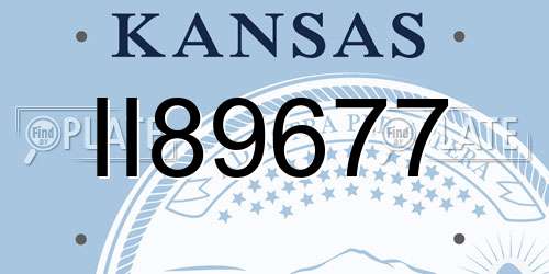 II89677 Kansas License Plate