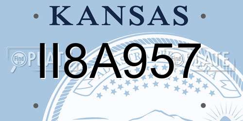 II8A957 Kansas License Plate