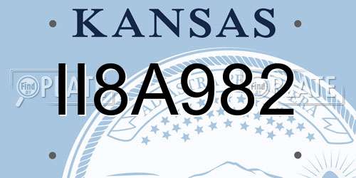 II8A982 Kansas License Plate