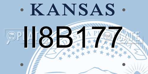 II8B177 Kansas License Plate