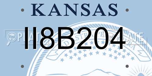 II8B204 Kansas License Plate