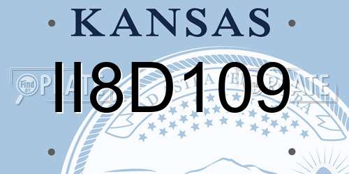 II8D109 Kansas License Plate
