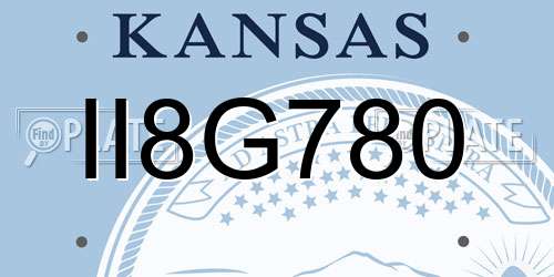 II8G780 Kansas License Plate
