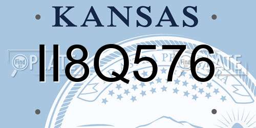 II8Q576 Kansas License Plate