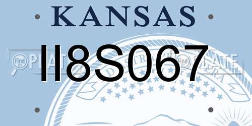 II8S067 Kansas License Plate