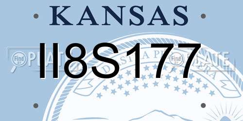II8S177 Kansas License Plate