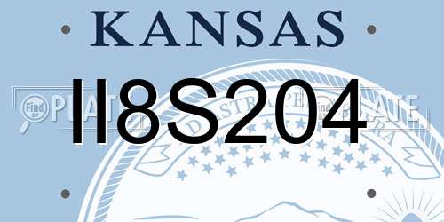 II8S204 Kansas License Plate