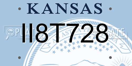 II8T728 Kansas License Plate