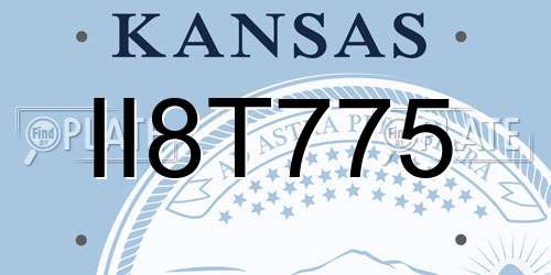 II8T775 Kansas License Plate