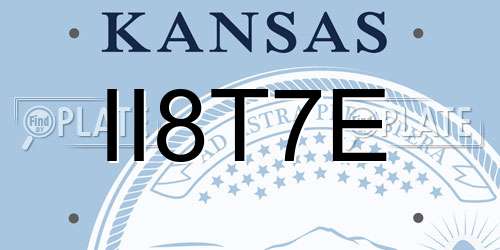 II8T7E Kansas License Plate