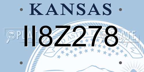 II8Z278 Kansas License Plate