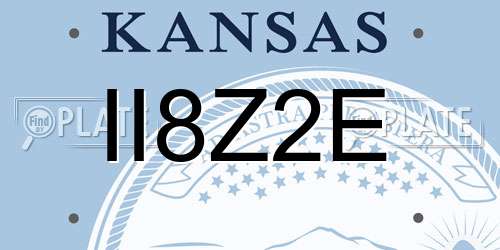 II8Z2E Kansas License Plate