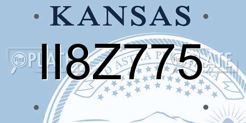 II8Z775 Kansas License Plate