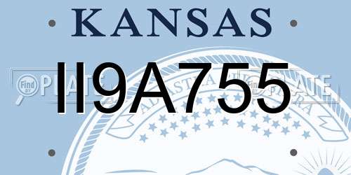 II9A755 Kansas License Plate