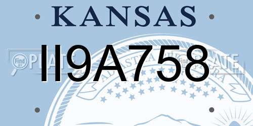 II9A758 Kansas License Plate