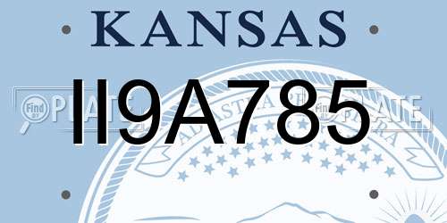 II9A785 Kansas License Plate