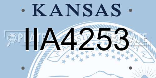 IIA4253 Kansas License Plate