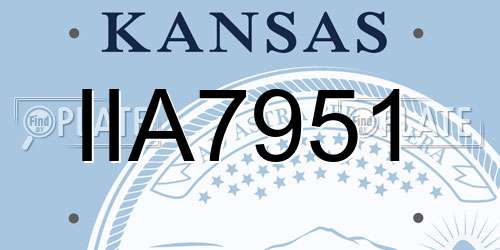 IIA7951 Kansas License Plate