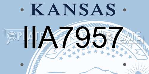 IIA7957 Kansas License Plate