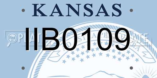 IIB0109 Kansas License Plate