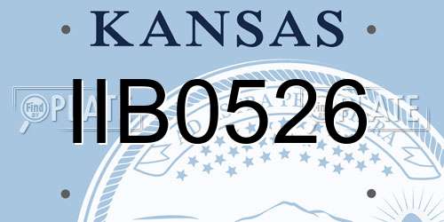 IIB0526 Kansas License Plate