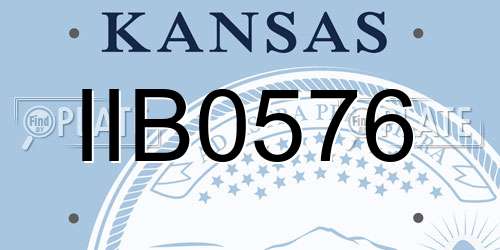 IIB0576 Kansas License Plate