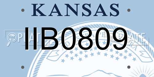 IIB0809 Kansas License Plate