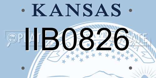 IIB0826 Kansas License Plate