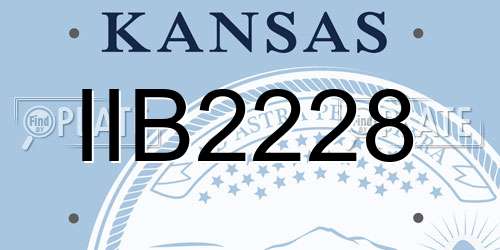 IIB2228 Kansas License Plate