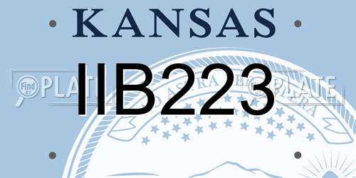 IIB223 Kansas License Plate