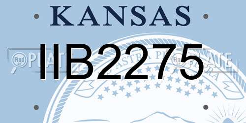 IIB2275 Kansas License Plate